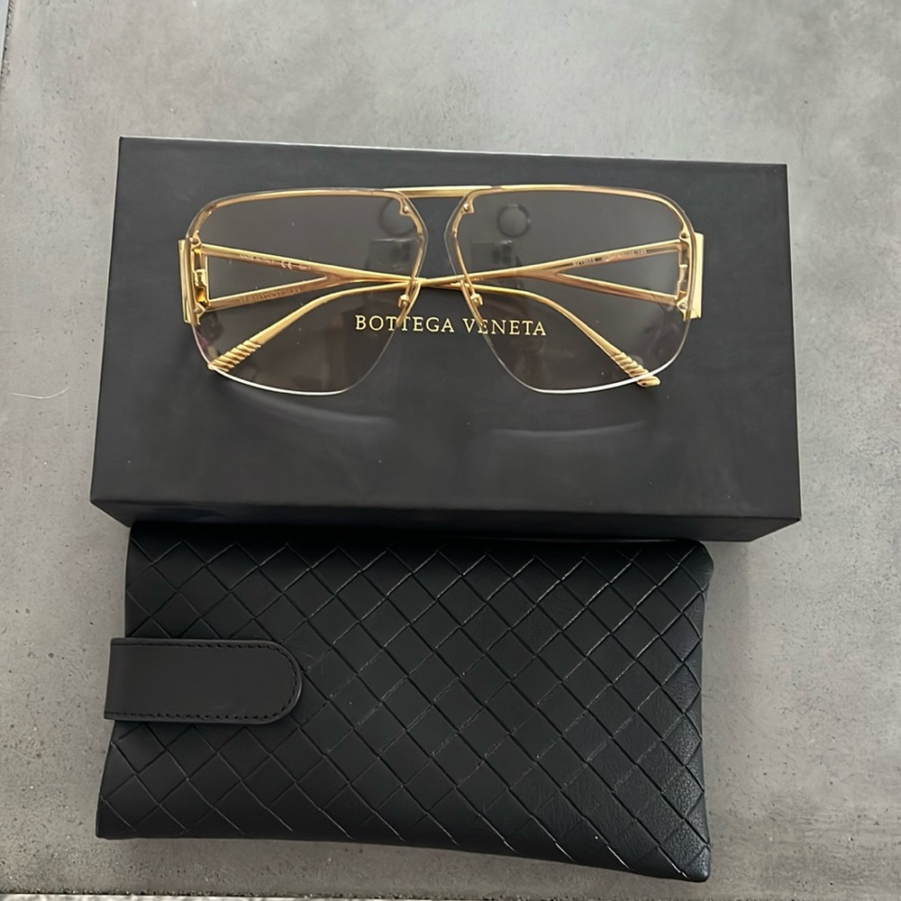 Bottega Veneta Gold Sunglasses